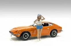 Car Meet 2 Figure III, White W/Blue - American Diorama 76291 - 1/18 Figurine - Diorama Accessory
