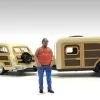 Campers Figure 1, Orange - American Diorama 76334 - 1/18 Scale Figurine - Diorama Accessory