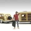 Campers Figure 4, Red - American Diorama 76337 - 1/18 Scale Figurine - Diorama Accessory