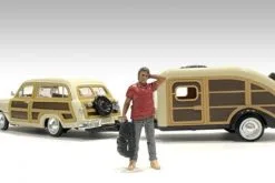 Campers Figure 4, Red - American Diorama 76337 - 1/18 Scale Figurine - Diorama Accessory