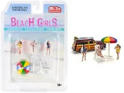 Beach Girls Figurine Set, Multi- - American Diorama 76481MJ - 1/64 Figurine - Diorama Accessory