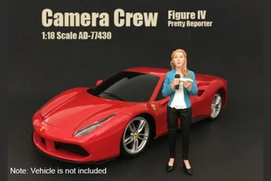 Camera Crew IV 'Pretty Reporter' - American Diorama 77430 - 1/18 Scale Diecast Model Toy Car