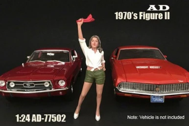 70s Style Figure - II, American Diorama 77502 - 1/24 Scale Accessory For Diecast Cars
