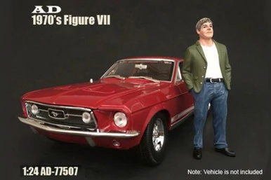 70s Style Figure - VII, American Diorama 77507 - 1/24 Scale Accessory For Diecast Cars