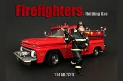 Firefighter Holding Axe, American Diorama 77511 - 1/24 Scale Accessory For Diecast Cars