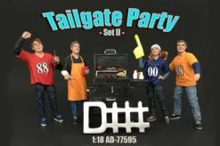 Four Figure Tailgate And Barbeque Set - American Diorama 77595 - 1/18 Scale Diecast Model Toy Car