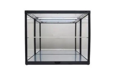 King Creation 2 Layer LED Light Display Case With Mirrored Back & Base- 7820MBK - Display Case For Diecast Cars