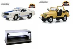 Greenlight Charlie's Angels Diecast Toy Car Package - Two 1/43 Scale Diecast Model Cars W/LED Case