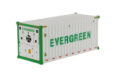 20' Refrigerated Sea Shipping Container 'Evergreen' - Diecast Masters 91026A - 1/50 Plastic Replica