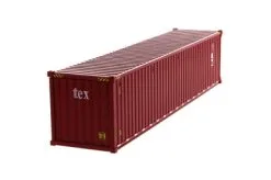 40' Dry Goods Sea Shipping Container 'TEX', Burgundy - Diecast Masters 91027A, 1/50 Plastic Replica