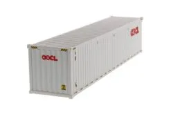40' Dry Goods Sea Shipping Container 'OOCL', White - Diecast Masters 91027B - 1/50 Plastic Replica