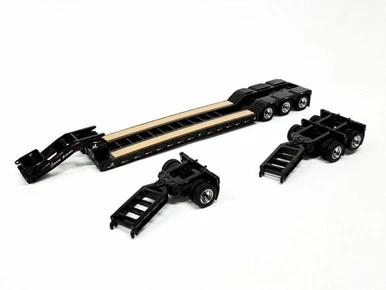 XL 120 Low-Profile HDG Trailer W/2 Boosters, Black - Diecast Masters 91032 - 1/50 Diecast Replica