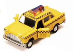 Yellow City Taxi Cab, Yellow - Showcasts 95892 - 4.5 Inch Scale Diecast Model Replica