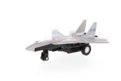 Super Flighters - F-14 Tomcat Fighter Plane, Silver - Showcasts 9860D - 4.75 In Diecast Replica