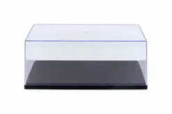 Acrylic Display Case (w/3 Background Designs), Black Base - ModelToyCars 9906BK - 1/24 Accessory