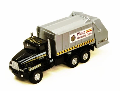 Garbage Truck, Black - Showcasts 9911DG - 6 Inch Scale Diecast Model Replica