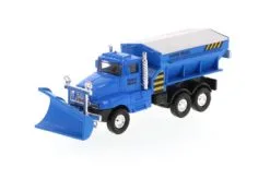 Snow Plow Truck, Blue - Showcasts 9915D - 5.75 Inch Scale Diecast Model Replica (New, But NO BOX))