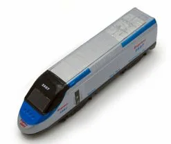 Express Locomotive, Silver With Black & Blue - Showcasts 9936D - 7 Inch Scale Diecast Model Replica