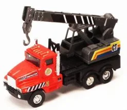 Power Construction Truck - Crane Hook, Red & Black - Showcasts 9961 - 5.25 In Diecast Model Replica