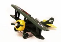 Classic Air Bi-plane, Green - Showcasts 9996/7 - 4.5 Inch Scale Diecast Model Toy Airplane