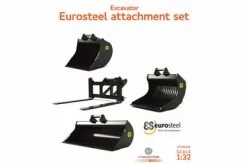 AT Collections Eurosteel Excavator Accessory Set With S6/S60 Connector AT3200104- 1/32 Scale Diecast Model Toy Car
