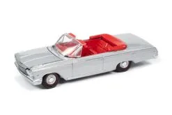 1962 Chevy Impala SS 409 Convertible, Silver Metallic - Auto World AWSP045/24A - 1/64 Diecast Car