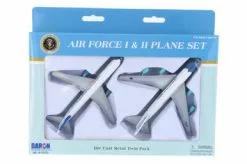 Air Force One & Air Force Two Plane Set, White W/ Silver - Daron RT5733 - Diecast Model Toy Car