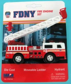 FDNY Ladder Truck, Red - Daron RT8790 - Diecast Model Toy Car