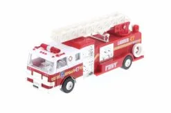 Showcasts FDNY Pullback Ladder No47 Fire Truck, Red - Daron TM857 - Diecast Model Toy Car
