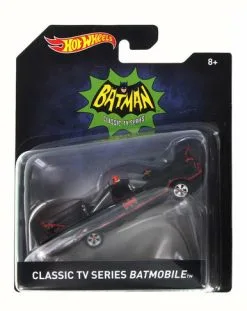 Mattel Hot Wheels Classic Batman Batmobile, Black W/ Red - Mattel DKL20A - 1/50 Scale Diecast Model Vehicle