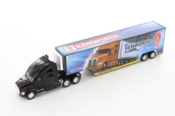 Kenworth T700 Container With Decal, Black - Kinsmart KT1302D - 1/68 Scale Diecast Model Toy Car
