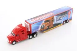 Kenworth T700 Container With Decal, Red - Kinsmart KT1302D - 1/68 Scale Diecast Model Toy Car