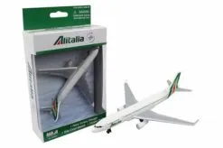 Alitalia Single Plane, White With Green - Daron RT0604 - Diecast Model Toy Airplane
