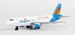 Showcasts Allegiant Airlines Single Plane, White - Daron RT2324 - Diecast Model Airplane Replica