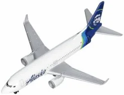Daron Alaska Airlines, White W/ Blue - Real Toy RT3994-1 - Model Toy Airplane