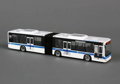 Daron MTA Articulated Bus Small, White - RealToy RT8452 - Plastic Model Replica